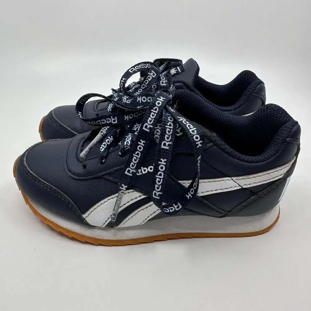 Reebok Royal Classic Jogger Shoe Kids US 11 Navy White Gum Sole Retro Runner Y2K